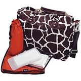 OiOi Baby Giraffe Tote, Cocoa/White
