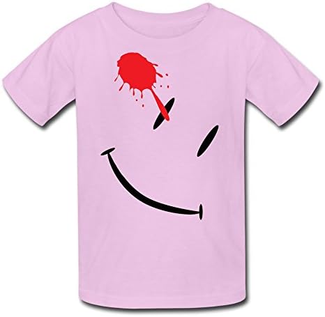 WX Kids Youth DC The Watchmen Smiley Face Poster Kids T-Shirt - Pink