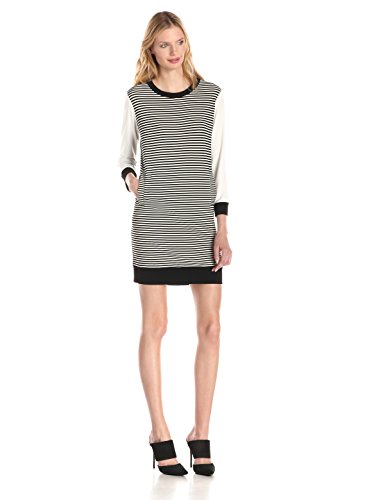 KAMALIKULTURE Women's Spliced Long Sleeve Sporty Dress
