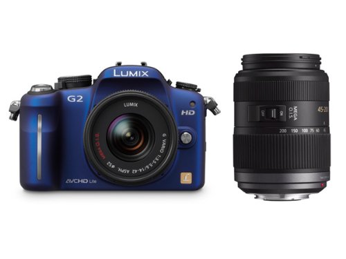 Panasonic Lumix G2 12.1MP Compact System Camera Twin Lens Kit - Blue