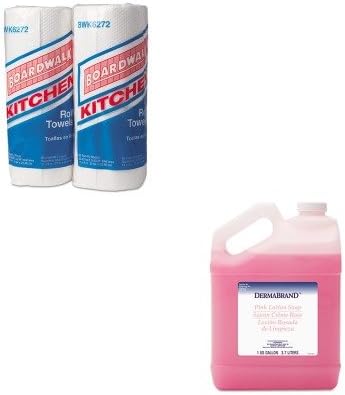 KITBWK410CTBWK6272 - Value Kit - Dermabrand 410 Mild Cleansing Pink Lotion Hand Soap, Gallon (BWK410CT) and Boardwalk 6272 Two-Ply Household Roll Paper Towel (BWK6272)