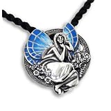 Courtney Davis Sterling Silver Sky Blue Dreaming Fairy Celtic Art Pendant Necklace
