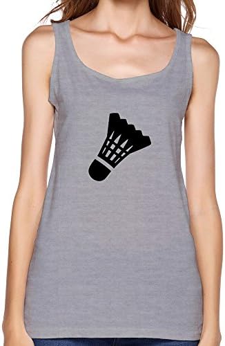 OXL Women's Badminton Cotton Tank Top Tee Gray XL