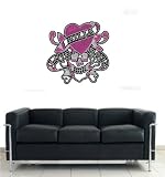 Love Kills Slowly Skull and Heart Wall Decal Sticker Graphic By LKS Trading Post