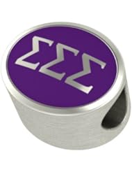 Sigma Sigma Sigma Enamel Sorority Bead Charm Fits Most European Style Bracelets. Check to See If We Have Your University Bead Also. In Stock, Ships Fast.
