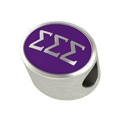 Sigma Sigma Sigma Enamel Sorority Bead Charm Fits Most European Style Bracelets. Check to See If We Have Your University Bead Also. In Stock Ships Fast.