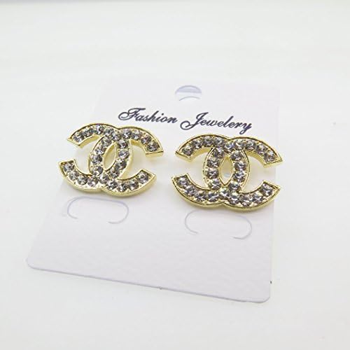 Greatmate Luxury Swarovski Crystal Earrings Gilded Letters