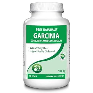 Best Naturals #1 Rated Garcinia Cambogia Extract Ultra Pure, 1000 mg per Capsule, 90 Vegetarian Capsules - High Potency Garcinia Cambogia Super - Features 60% HCA Bound to Potassium and Calcium - The Clinically-Proven Appetite Suppressant and Weight-loss That Works