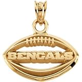 Clevereve's 14K Yellow Gold Cincinnati Bengals Football Pendant