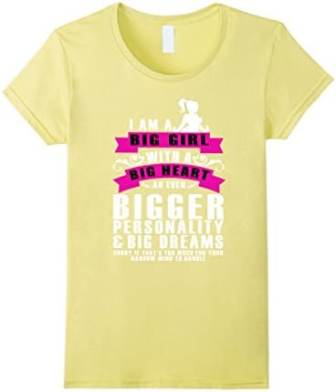 Women's Girl T-shirt , I am a big Girl with a big heaby an own bigge Large Lemon