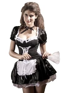 Dear-Lover Women's Late Nite Maid Outift, One Size Black