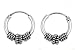 Bali Hoop Earring, Diameter: 11mm, Thickness: 3mm