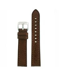 Watch Band Dark Brown Genuine Leather 22 millimeter Tech Swiss