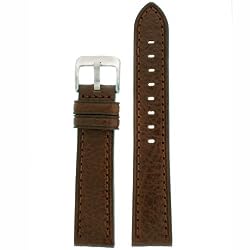 Watch Band Dark Brown Genuine Leather 24 millimeter Tech Swiss