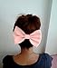 PEACH CHIFFON OVERSIZE BOW HAIR CLIP