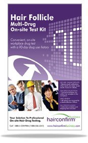 HairConfirm Hair Follical Drug Test Kit; Business Follical Testing with Chain of Custody Papers