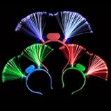 Fun Central I510 LED Light Up Fiber Optic Headbands - Assorted