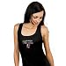 Stretch-Fit Black Tank Top Imprinted Will Work For Shoes & Wine In Large Size