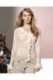 Newport News Sheer ruffled blouse