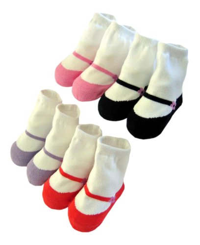 Baberoo Organic Cotton Socks for 0-12 Months - Mary Janes