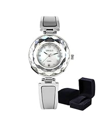 Elegant Ladies Watches Bracelet Bangle Quartz Analog Wrist Watch Durable stainless steel back & strap