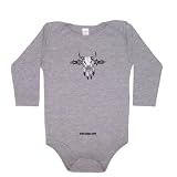 Stylish and Trendy Cow Skull Gray Long Sleeve