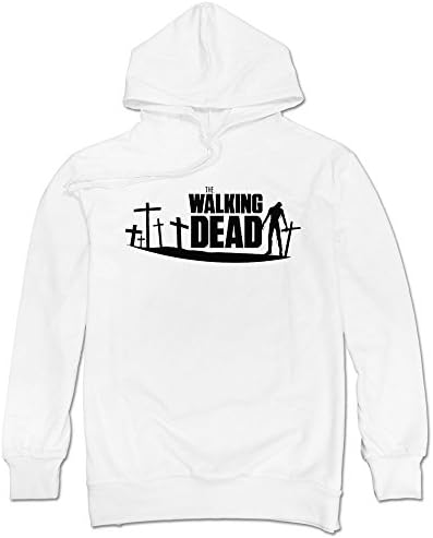 Men's The Walking Dead Wall Decal Sticker Hoodie White XXL