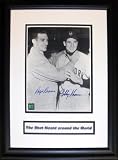 Bobby Thomson and Ralph Branca Framed Dual Autographed 8x10 Photograph with Choking Inscription
