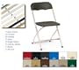 McCourt 65110 Series 5 Stackable Folding Chair - Green on Neutral Frame