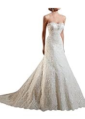 Mermaid 2015 Lace Beaded Wedding Dress 