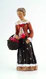 DOLLS HOUSE RESIN DOLL LADY WITH FLOWERS 1/12TH