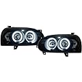 VW Golf 3 Bj.91-97 CCFL ANGEL EYES Scheinwerfer SCHWARZ