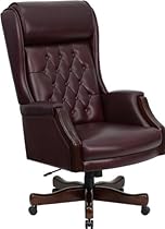 Hot Sale Flash Furniture KC-C696TG-GG High Back Traditional Tufted Burgundy Leather Executive Office Chair