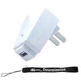 White USB Home Travel Charger for Amazon Kindle DX, Kindle 2, Kindle 1 Wireless Reading Device with LED Charging Indicator + Includes a Gift Key Chain