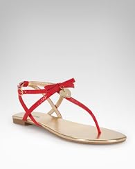 bebe Logo Heart Animal Flat Sandal