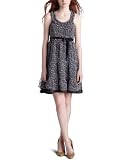 Kensie Girl Junior's Flowers And Leaves Dress,Black Multi,Medium