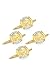 Solid 14k Gold Coin with Diamond Portal Setting Stud Set (4)