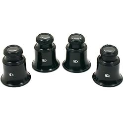 4 15x Eye Loupes Jewelers Opti Stamp Coin Magnifiers