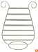 EARRING DISPLAY / HOLDER (SILVER METAL) - HARP SHAPE ~ HOLDS OVER 125 PAIRS (j)