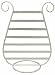 EARRING DISPLAY / HOLDER (SILVER METAL) - HARP SHAPE ~ HOLDS OVER 125 PAIRS