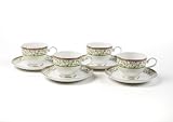Mikasa Holiday Traditions 8-Ounce Cup & Saucer, Set of 4