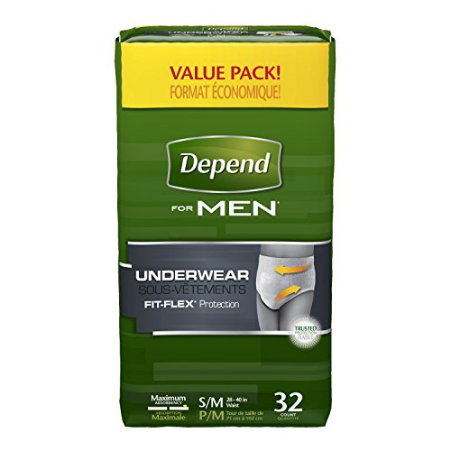 Depend for Men Incontinence Underwear, Maximum Absorbency, Small/Medium