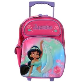 Disney Princess Jasmine Rolling Luggage : Full size School Backpack by Ruz