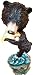 Black Bear With Fish In Mouth And A Cute Baby Cub Reaching For It Statuate Figure 9.5...