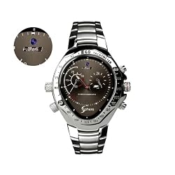 Watch Camera - 720p HD Video Recording Capability. Stylish Chrome Finishing. 4gb Internal Memory. Your Perfect Spy Watch. Video Recordings Only. With genuine SPHERE logo imprint.