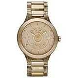 DKNY Womens NY8168 Plastic Quartz Watch with Gold Dial