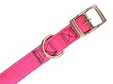 Guardian Gear Hot Pink Sturdy Double Layer Thick Nylon Dog Collar 21