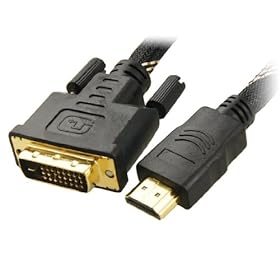 Gino 1.8M HDMI 19 Pin Type A Male to DVI-D Dual Link Male Adapater Cable