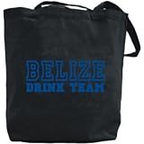 Canvas Tote Bag Black  Drink Team Belize  Country