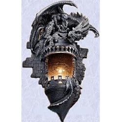 Gothic Dragon light Wall Sculptural hall lamp (The Digital Angel)